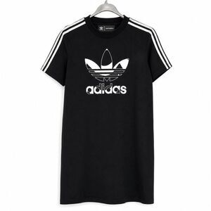 Adidas x Marimekko Designer Trefoil Logo T-Shirt Dress Black SML NWT Luxe Sport
